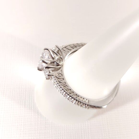 Simulated Diamond Ring J Francis SWAROVSKI 2 Carats tw Size 9 - Picture 3 of 11